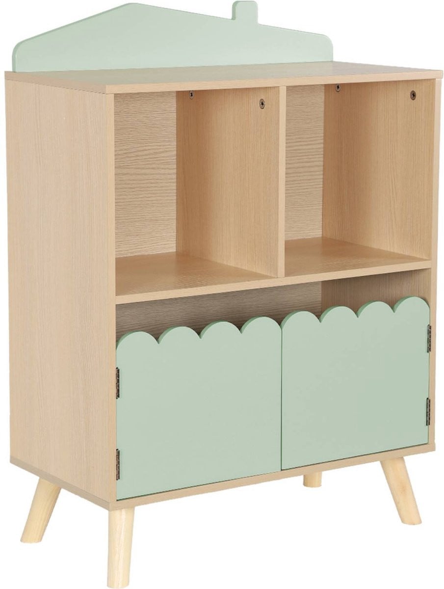 sweeek Kinderboekenkast met 2 planken en 2 deuren voor de kinderkamer
