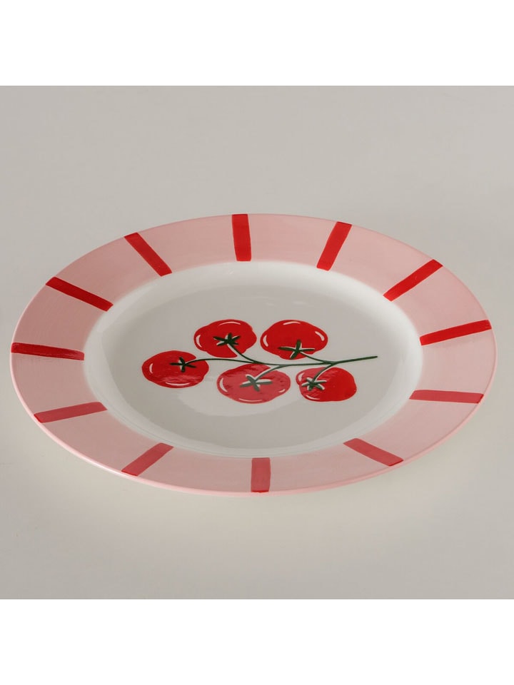 Boltze Speiseteller ''Tomate'' in Weiß/ Rosa/ Rot - Ø 27,4 cm - onesize
