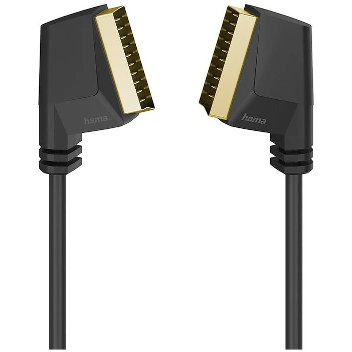 Hama Scart-verbindingskabel, verguld, zwart, 1,5 m