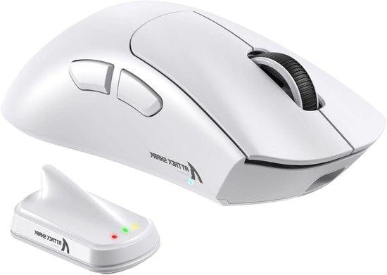 MAMBASNAKE Draadloze Ergonomische Gaming Muis - Ultra Lichtgewicht 59 gram - Wit