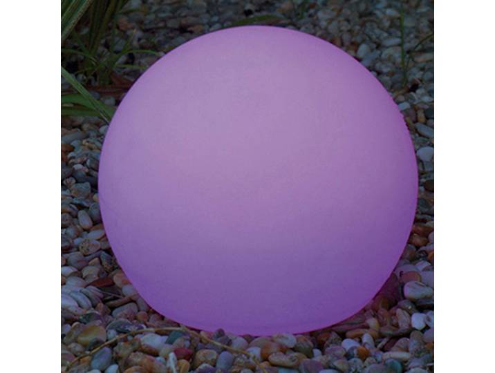 Newgarden Buly LED-Solarleuchte Kugel IP65, Ø 30cm Buly, dimmbar, weiß / opal, Kunststoff, Modern, Solarleuchte