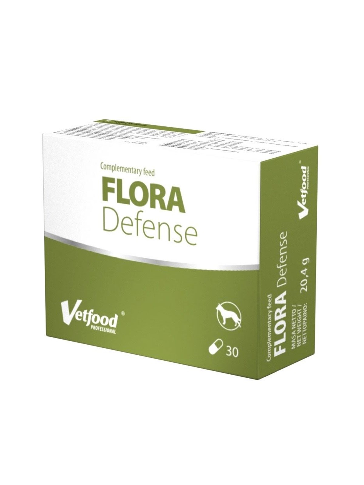 Vetfood Flora Defense - Nahrungsergänzungsmittel für Hunde und Katzen - 30 Stk.