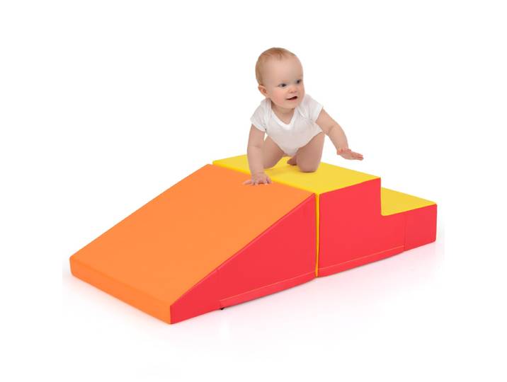 Trap en Glijbaan voor Baby's en Peuters Zachte Speelset voor Kinderen Zachte Schuimblokken voor Actief Binnenshuis Spelen