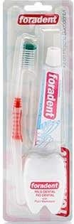 Foradent Travel Plus 3 en 1 cepillo + seda dental + crema dental 5 ml