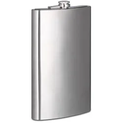 relaxdays XXL Flachmann aus Edelstahl 1,8 l silber