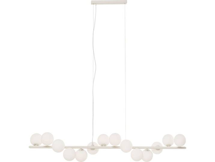 Suspension en verre et acier beige