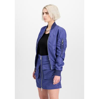 Bomberjacke ALPHA INDUSTRIES "MA-1 VF Light W", Damen, Gr. M, lila (night lila), Shell: 100% Nylon. Lining: 100% Nylon, Jacken Bomberjacke