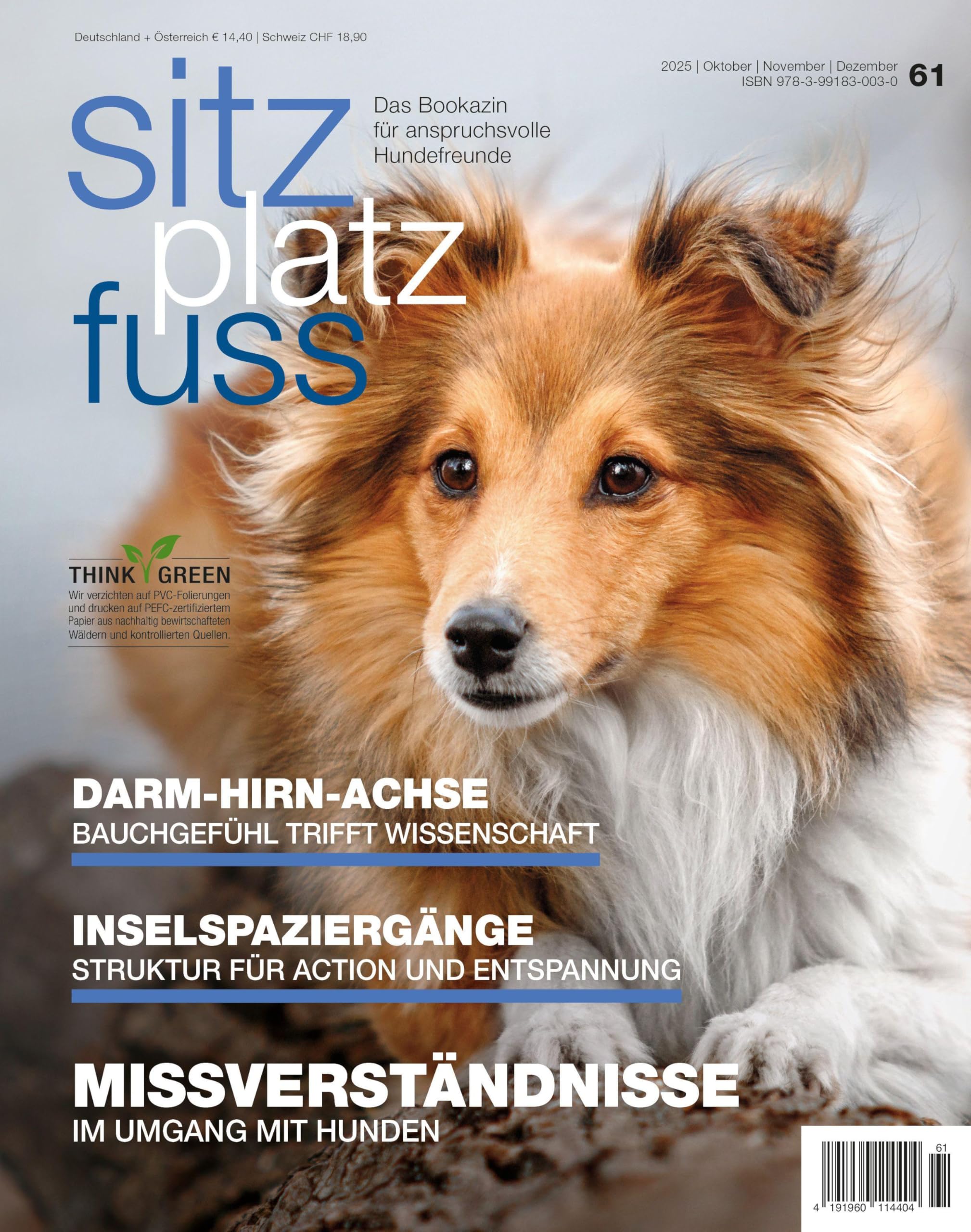 SitzPlatzFuss, Ausgabe 61: Missverständnisse im Umgang mit Hunden (Sitz Platz Fuß: Das Bookazin für anspruchsvolle Hundefreunde) - Preis vom 02.10.2026 23:42:20 h