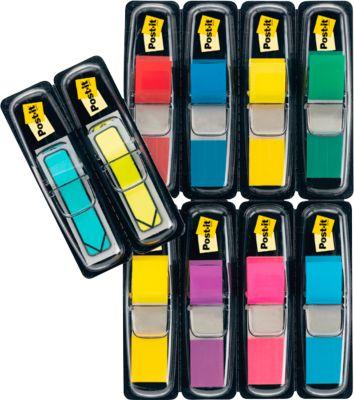 Post-it® Index Haftstreifen 683-VAD1, Mini, Verschiedene Farben, 11.9 x 43.2 mm, Promo + Post-it® Index Pfeile 11.9 x 43.2 mm, 8+2 Gratis