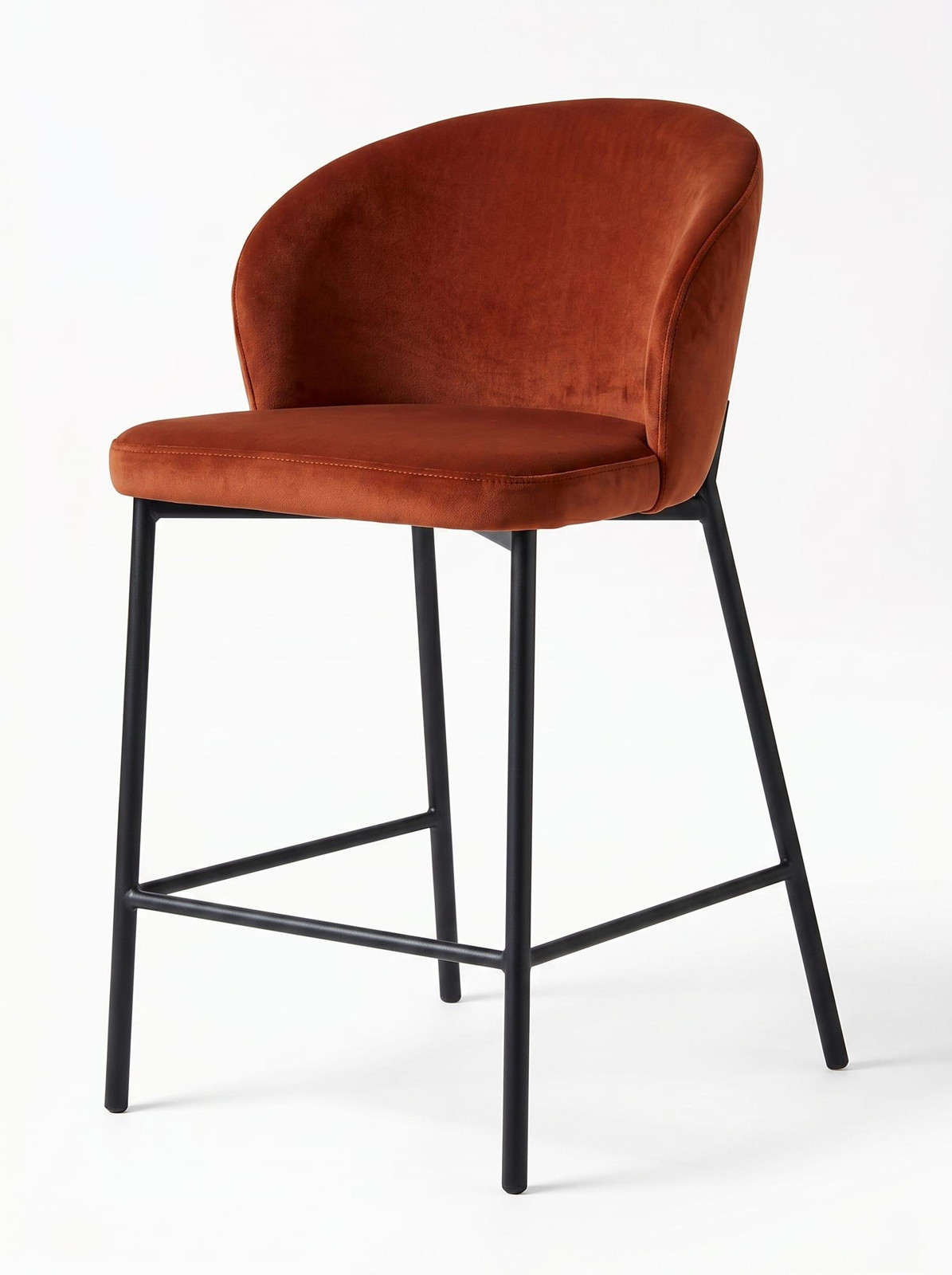 JVmoebel Barkruk met modern design van metaal en textiel