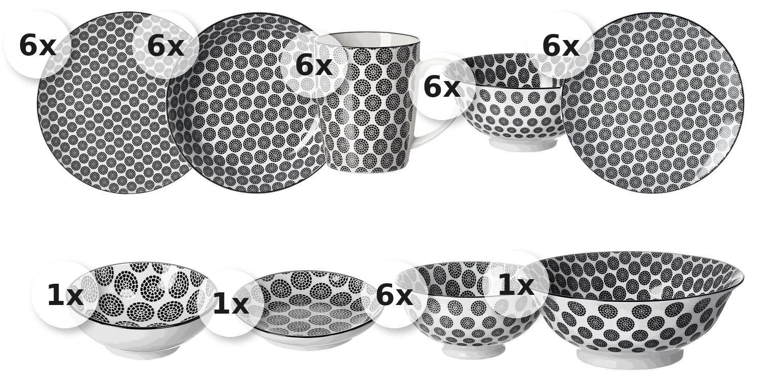 Kaffee- und Tafelservice 39 tlg. Takeo Circles