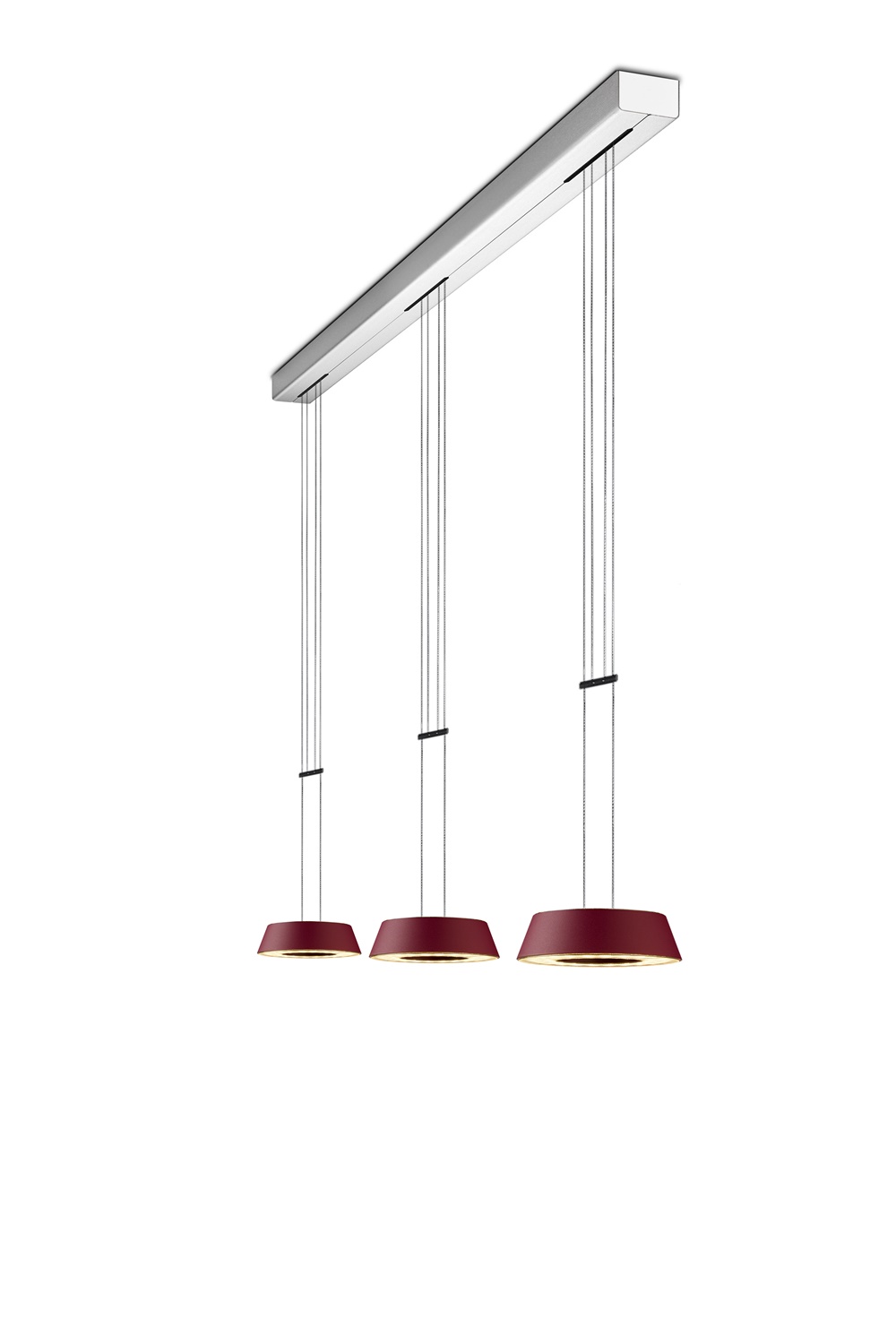 Oligo LED-3er-Pendelleuchte GLANCE rot G42-883-43-25 4035162310045