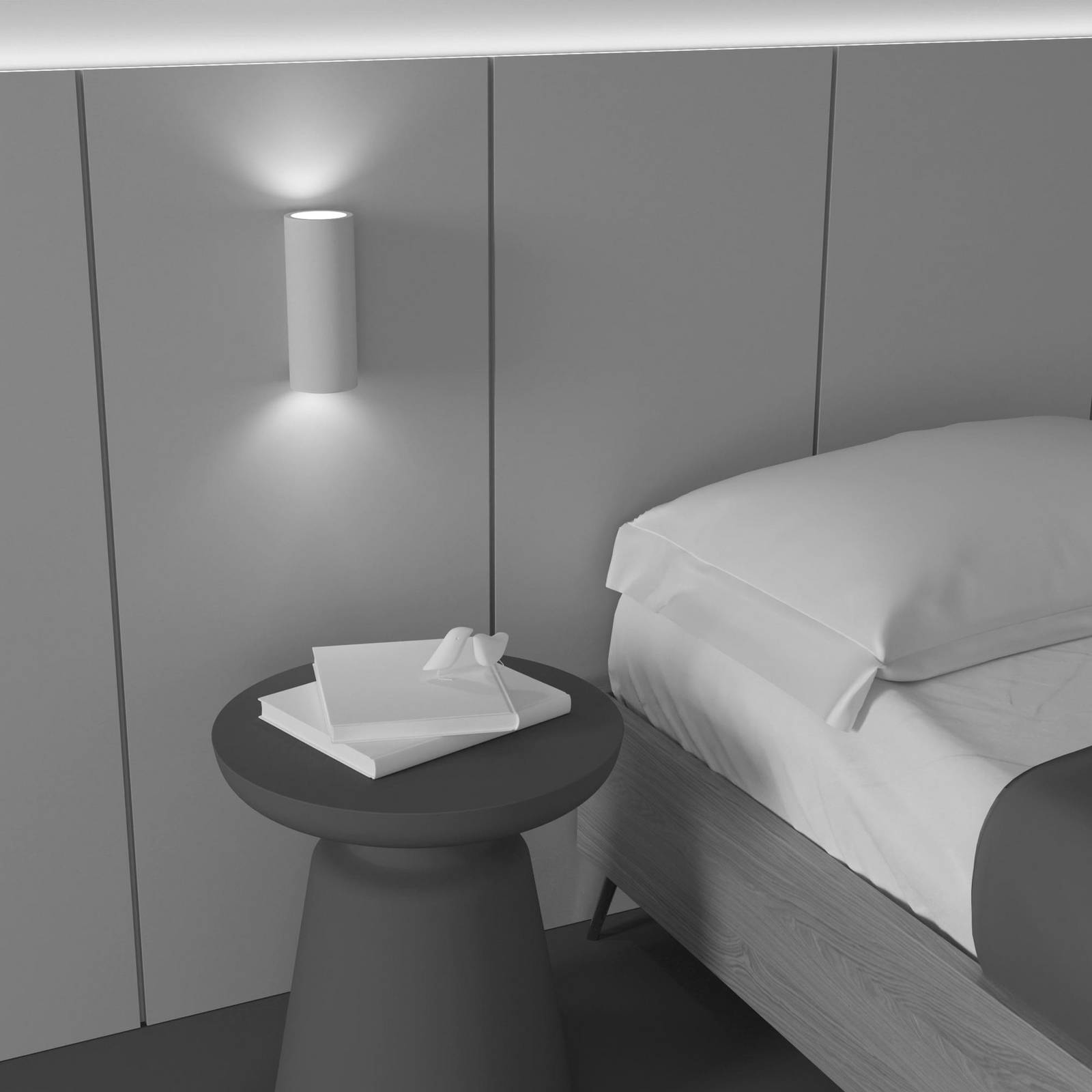 Maytoni Wandleuchte Parma, dimmbar, weiß / opal, für Wohn- / Esszimmer, Gips / Ton, Modern