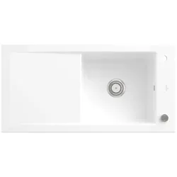 Villeroy & Boch Timeline Einbauspüle 679002R1 mit Ablaufgarnitur und Exzenterbetätigung, weiß
