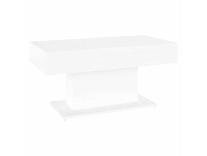 Couchtisch, Weiß, 96x50x45cm, Holzwerkstoff Schlichtes Design, Tischplatte für Getränke und Ornamente, leicht zu reinigen, feuchtes Tuch, stabile Konstruktion