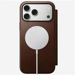 Nomad Modern Leather Folio - Lederhülle für das iPhone (Apple iPhone 17 Pro Max), Smartphone Hülle, Braun