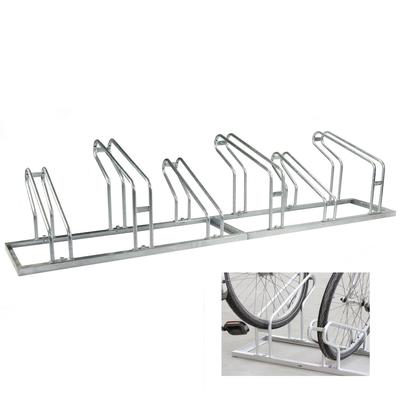 Baumarktplus Fahrradständer für 6 Fahrräder höhenversetzt 210 x 45 cm Stahl feuerverzinkt grau 2x3 Bodenparker