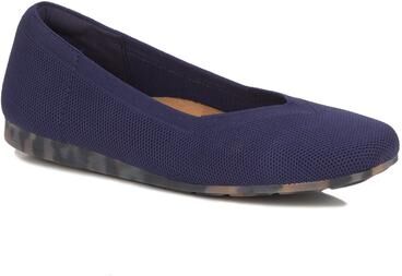 Women's Niki Stretch Knit Flat by Ros Hommerson in Navy (Size 10 M)