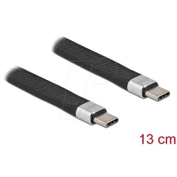 DELOCK 86940 - Sync- & Ladekabel, USB 2.0 C -> USB C, 13 cm, flach