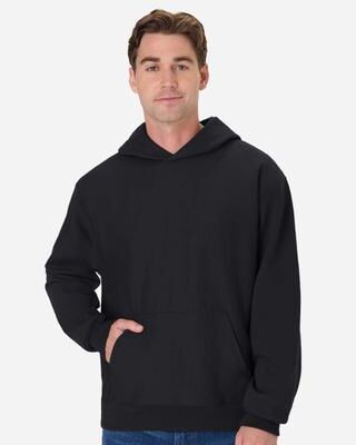 Hanes OG700 Beefy Sweats Premium Heavyweight Hooded Sweatshirt in Black size XL   Cotton/Polyester Blend