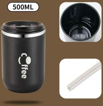 Uplift Picks 500ml Leak Proof Stainless Steel Insulated Travel Mug black (pp)
