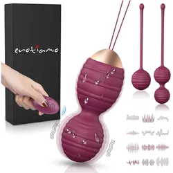 Magic Vital, Beckenbodentrainer, Dreierlei Beckenboden Kugel Trainer-Set, 12 Modi, Fernbedienung, USB (40 G, 80 G)