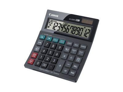 Canon AS-220RTS Wirtschaftlicher Rechner 12 Stellen Solarpanel LC-Display 4898B001