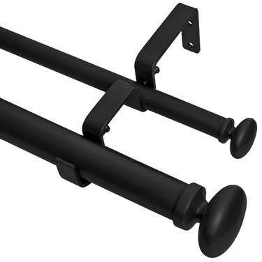 Meriville 1-Inch Diameter Prima Telescoping Double Window Treatment Curtain Rod
