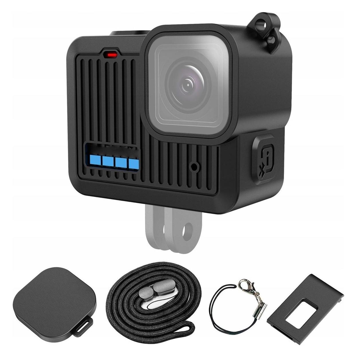 Puluz Zestaw Futerał Etui Obudowa Osłona Dekielek Klapka Pasek GoPro HERO 4K 2024 / PU717B (PULUZ)