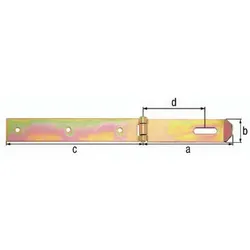 GAH Alberts Überfalle L 210 x 140 mm B 35 mm Stahl galvanisiert gelb verzinkt - 315986