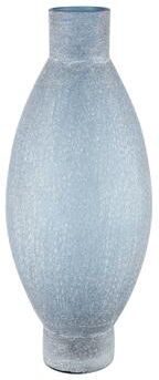 Atlas Lighting and Home Atlas Skye Blue Frosted Glass Vase