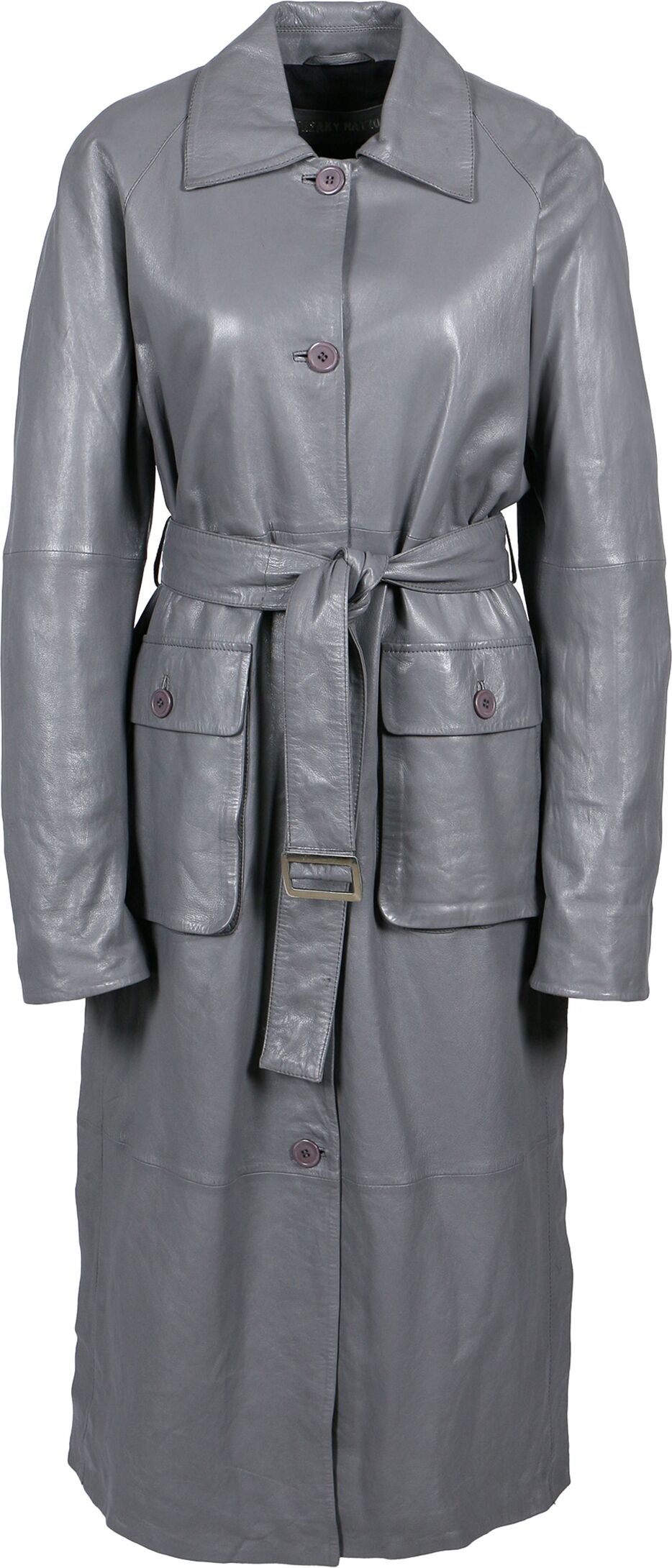 Ledermantel FREAKY NATION "My Desire-FN", Damen, Gr. L(40), grau, Oberstoff: 100% Leder. Futter: 100% Baumwolle, Mäntel Ledermantel grau L(40)