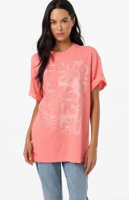 O'Neill s Monsterra Oversized T-Shirt in Georgia Peach, Size Medium