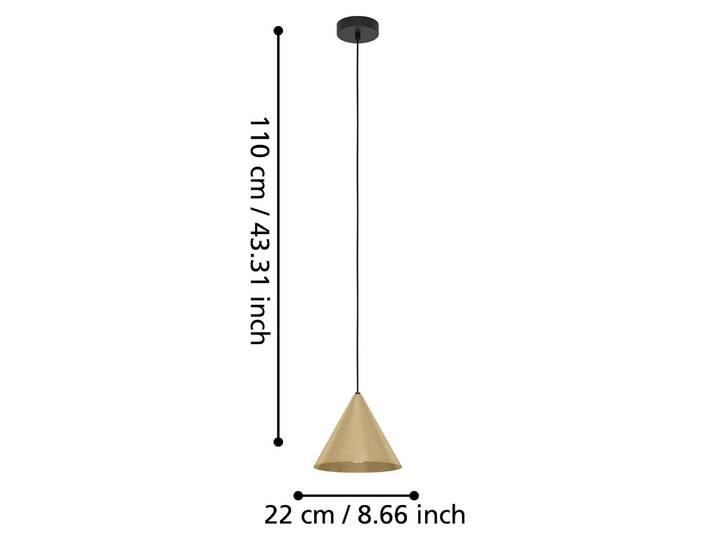 Narices Lustre contemporain 1 lumière acier noir et laiton