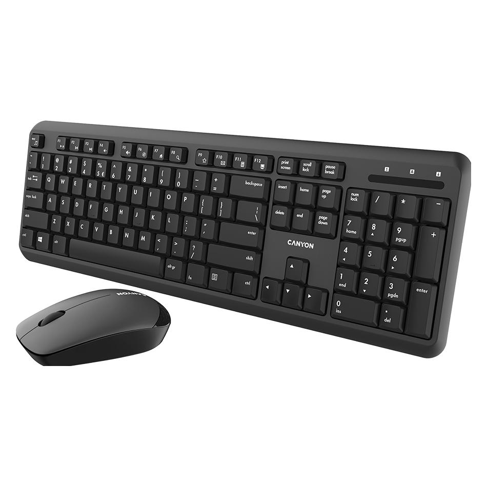 Canyon Set-W20 UK/US Tastatur+Maus Kabellos (Eng. Int., Kabellos) (CNS-HSETW02-UK/US)