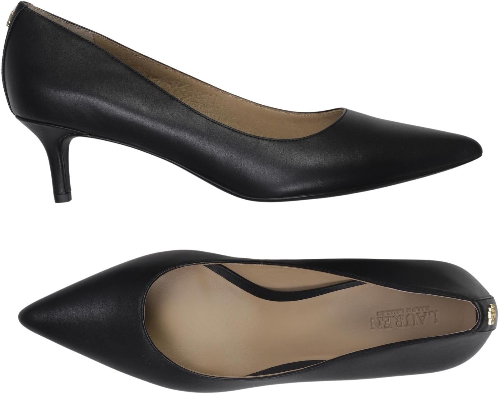 Lauren Ralph Lauren Damen Pumps, Schwarz, Gr. EU 41, Leder - Second Hand