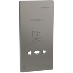 Mert MEG 2109-3450 Zentralplatte für Rasiersteckdose Nickelmetallic System