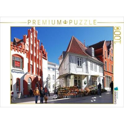 CALVENDO Puzzle Wismar, Lübschestraße, Durchgang zum Marktplatz | 1000 Teile Lege-Größe 64 × 48 cm Foto-Puzzle für glückliche Stunden