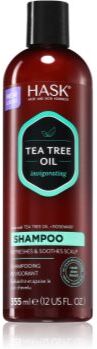HASK Tea Tree Oil & Rosemary champô refrescante para couro cabeludo seco com prurido 355 ml. Tea Tree Oil & Rosemary