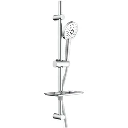 Eisl, Duschbrause, Brausestangenset Bad RIMINI Stangenbrause-Set Chrom Inklusive Handbrause DX7020CSB (3 Strahlarten, 16 l/min)
