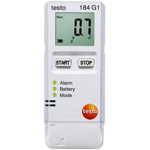 Testo Datenlogger 0572 1846, 184 G1, misst Temperatur, Luftfeuchtigkeit und Vibration