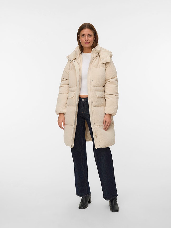 Vero Moda Cord-Wintermantel "DEBRA FIE" in Beige - M