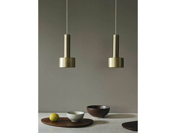 Collect Pendelleuchte Disc Low Brass/Cashmere - Ferm Living - Wohnzimmer - Metall