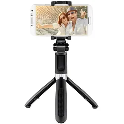 Hama Funstand 57 – Selfie-Stick mit Bluetooth Auslöser und erweiterbarer Teleskopstange bis 57 cm