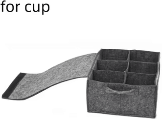 Inspire Picks Thick Felt Plate & Dish Storage Bag Set Protective Tableware Organizer For Camping, RV & Kitchen Cabinets cup