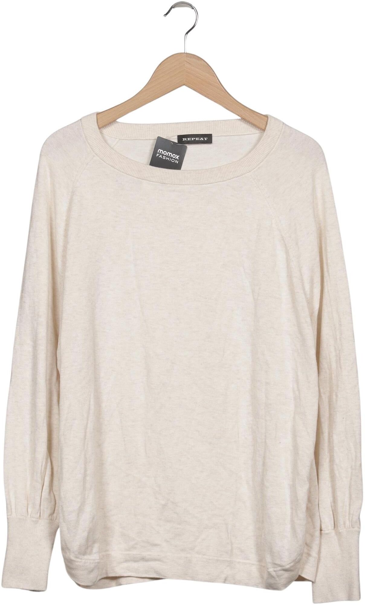 Repeat Damen Pullover, Cremeweiß, Gr. EU 42, Viskose / Baumwolle - Second Hand