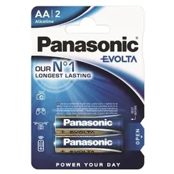 Batterien Panasonic Evolta AA, Mignon LR6EGE/2BP 2er Bliste, LR6, LR6EE, AM3