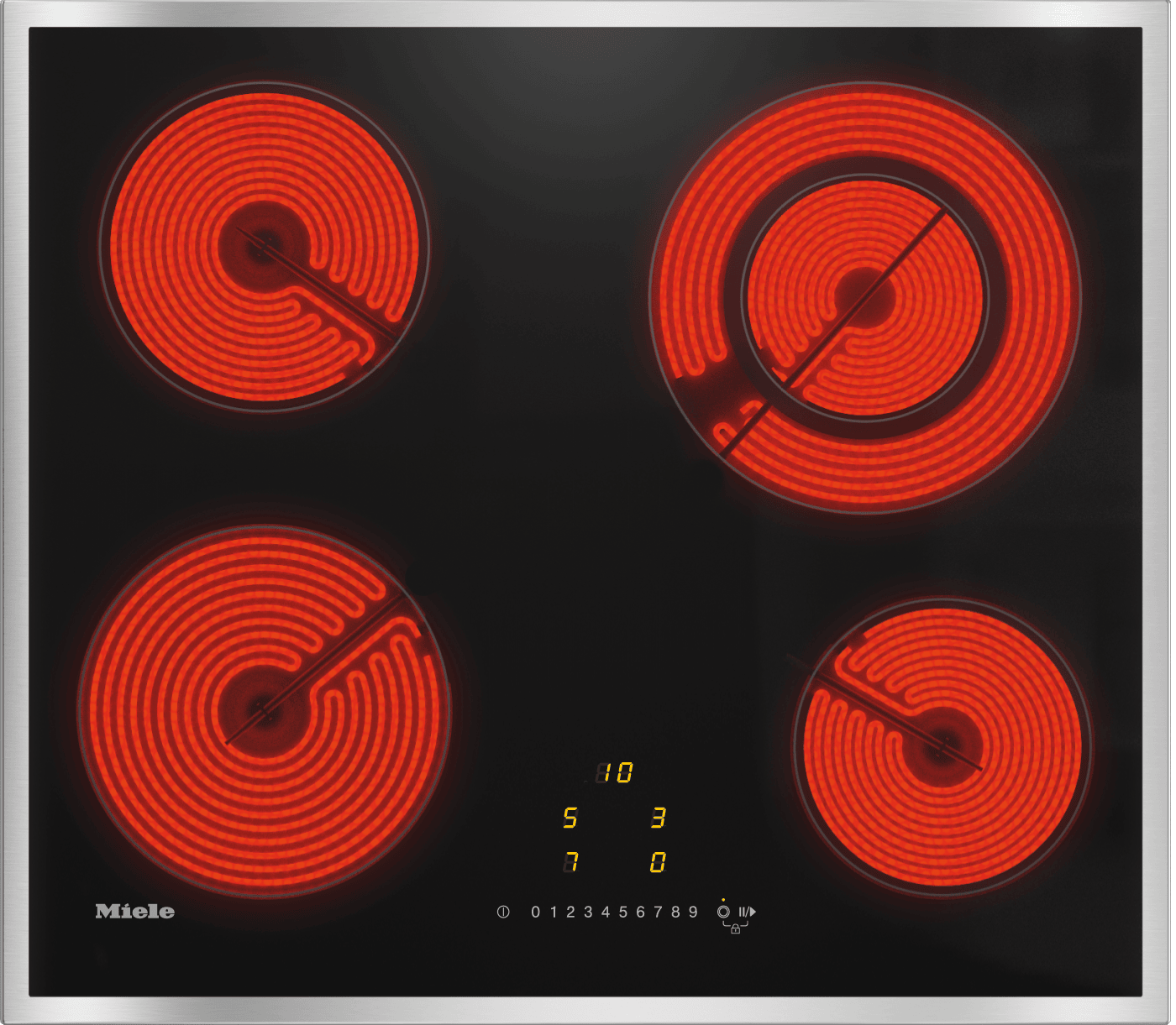 Miele KM6520FR autarkes 56cm Glaskeramik Kochfeld/Herdplatte 4 Zone(n) 26652010
