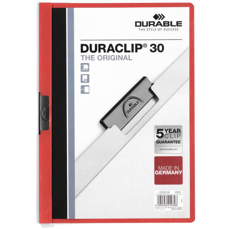 DURABLE 25 Klemmhefter DURACLIP rot