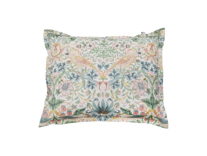 Mille Notti Taie d oreiller Morris & Co. Strawberry Thief Vert, 50x60 cm'
